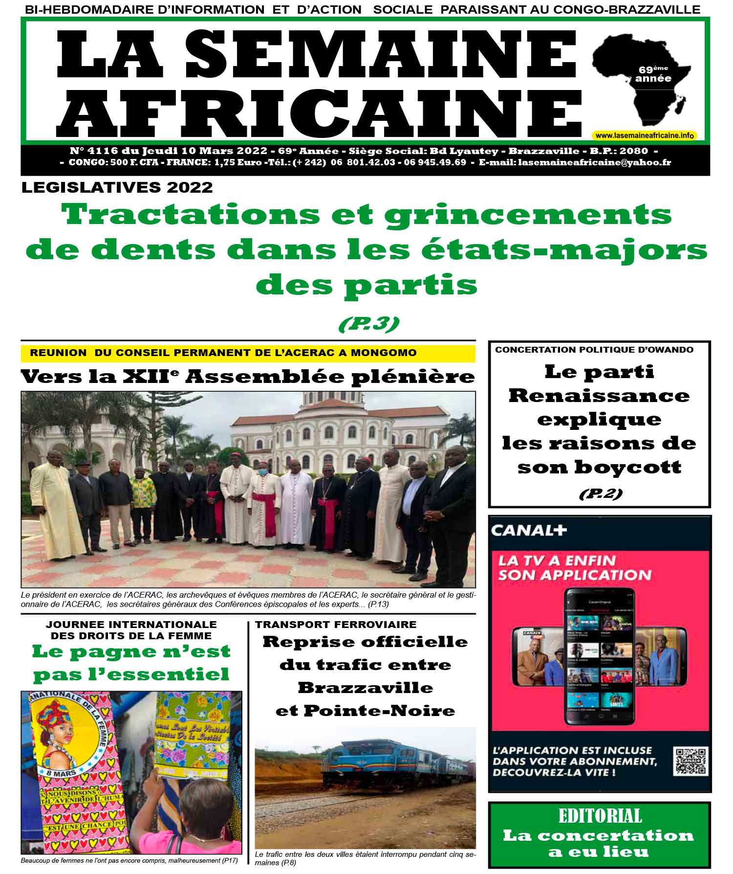 Cover La Semaine Africaine - 4116 