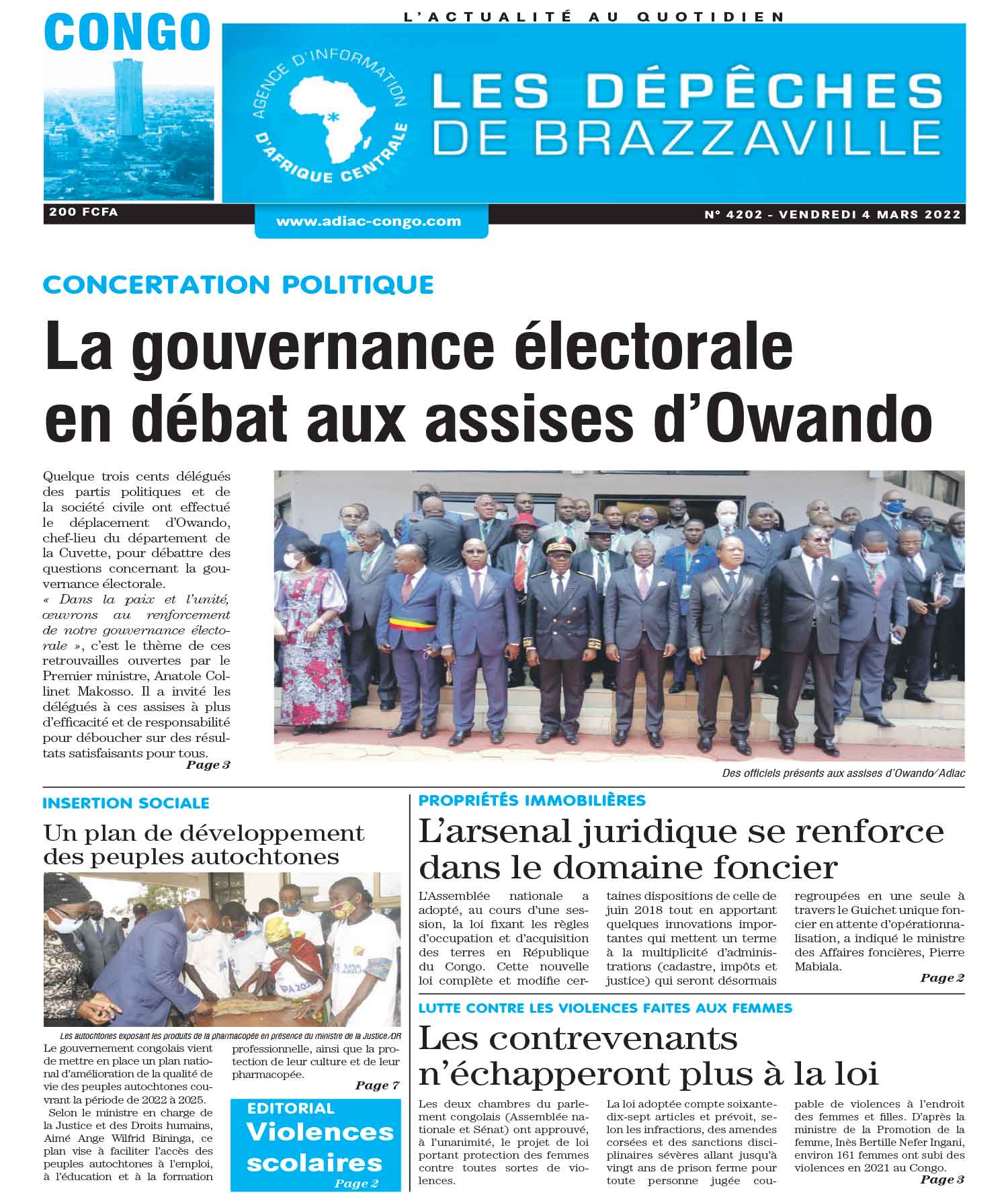 Cover Les Dépêches de Brazzaville - 4202 