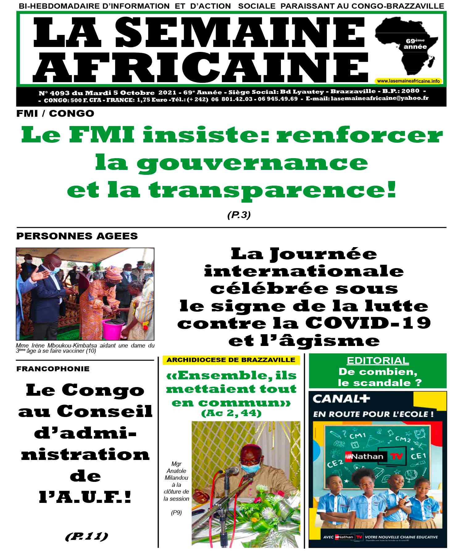 Cover La Semaine Africaine - 4093 