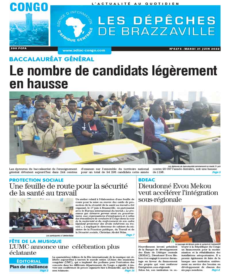 Cover Les Dépêches de Brazzaville - 4275 