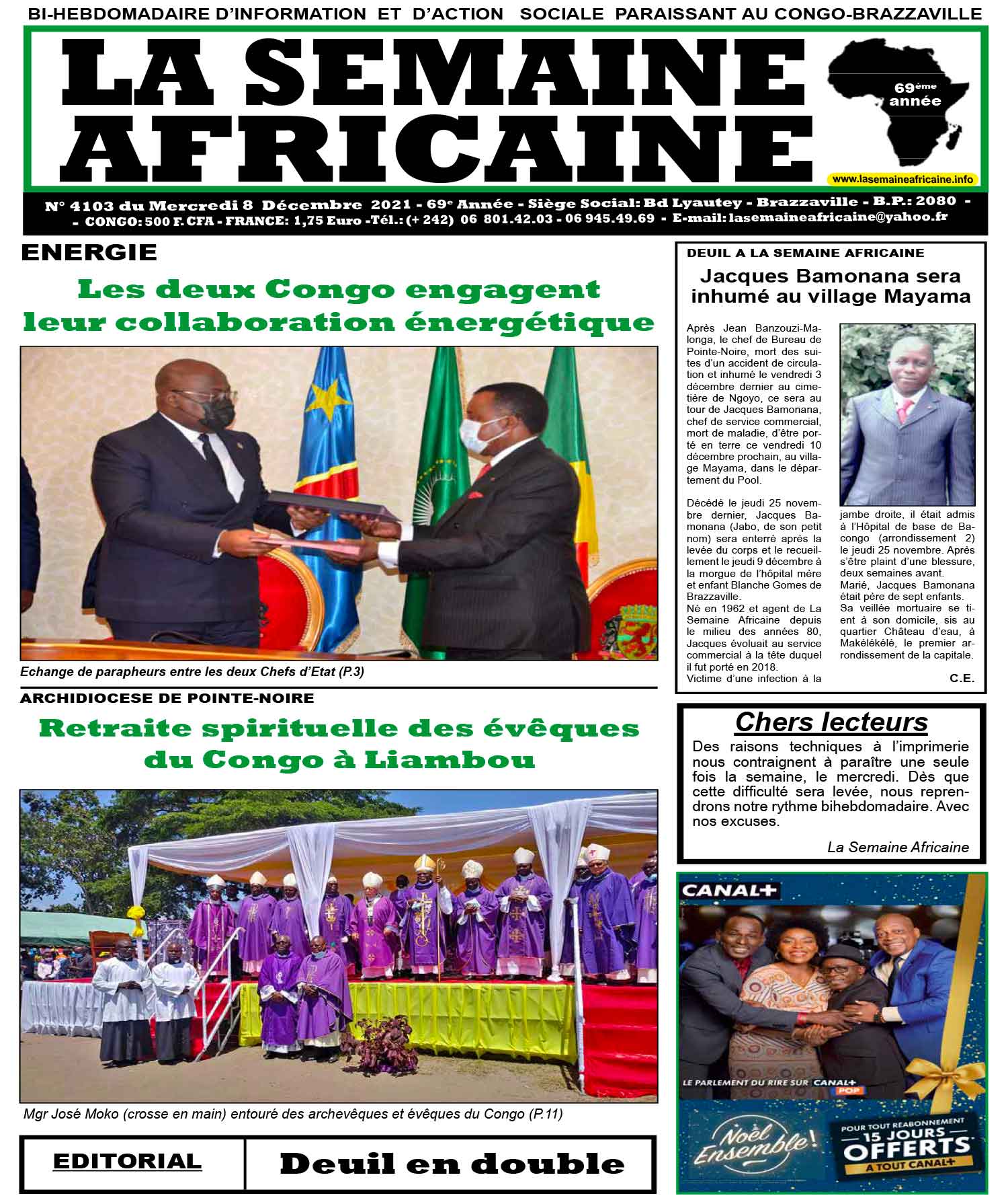 Cover La Semaine Africaine - 4103 