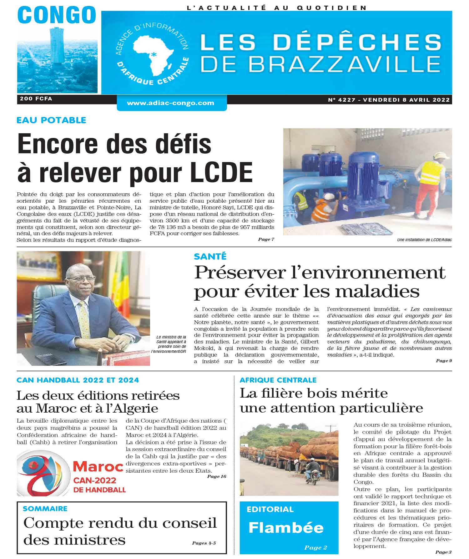 Cover Les Dépêches de Brazzaville - 4227 
