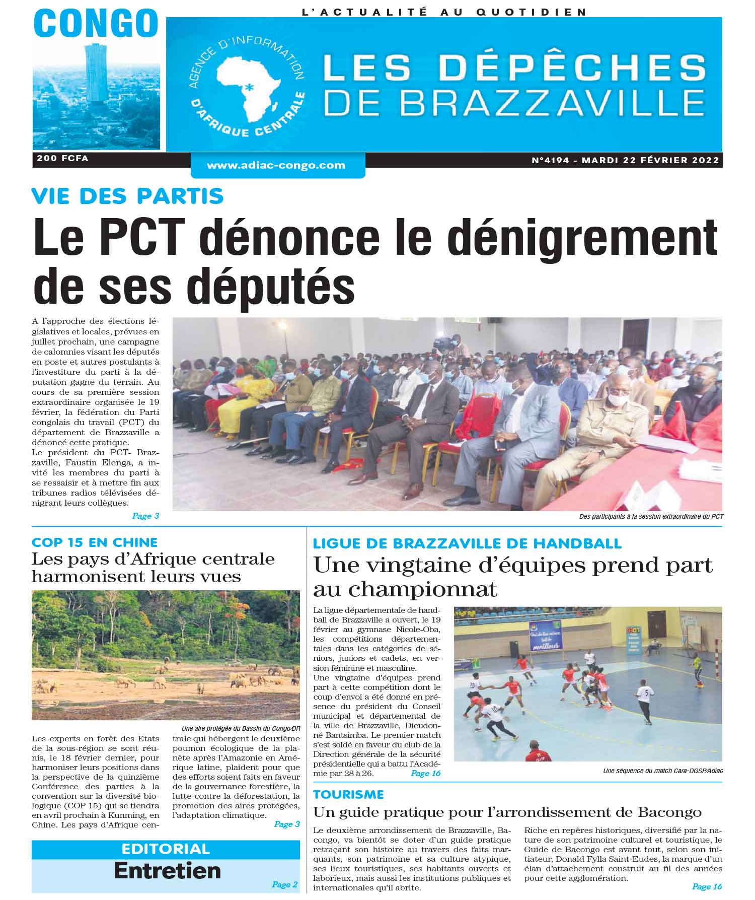 Cover Les Dépêches de Brazzaville - 4194 