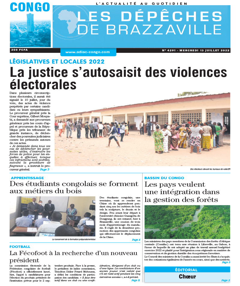 Cover Les Dépêches de Brazzaville - 4291 