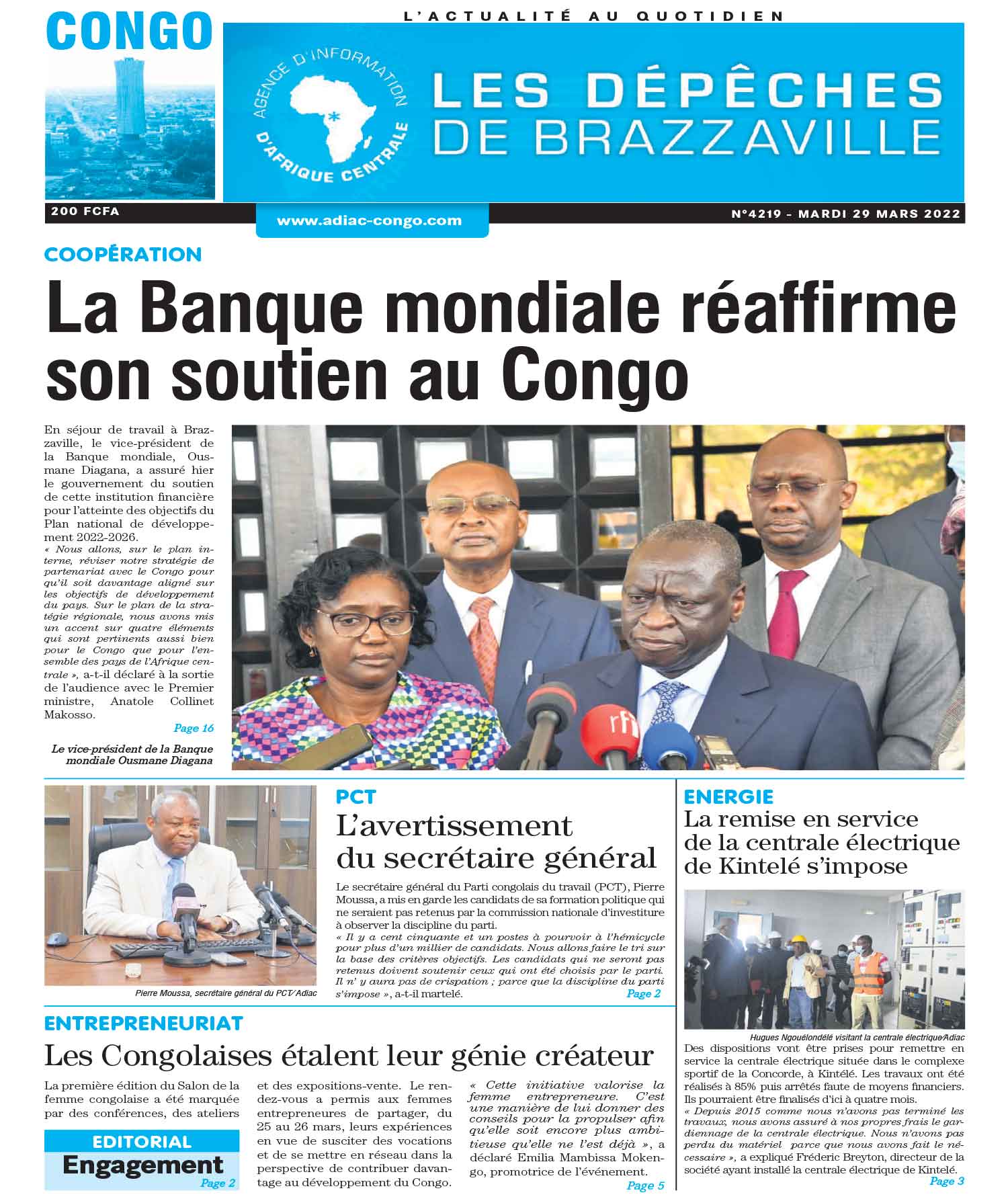 Cover Les Dépêches de Brazzaville - 4219 