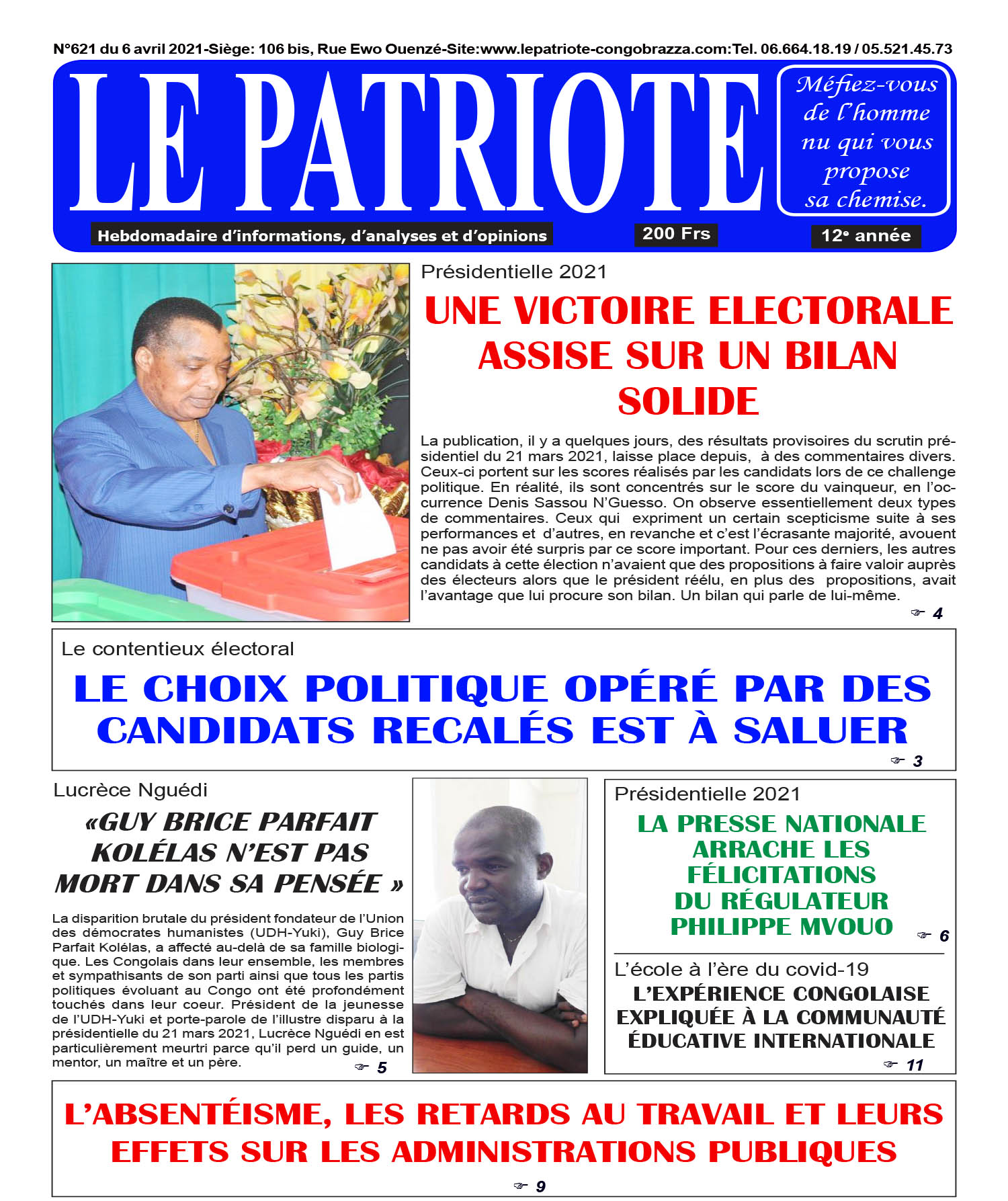 Cover Le Patriote - 621 