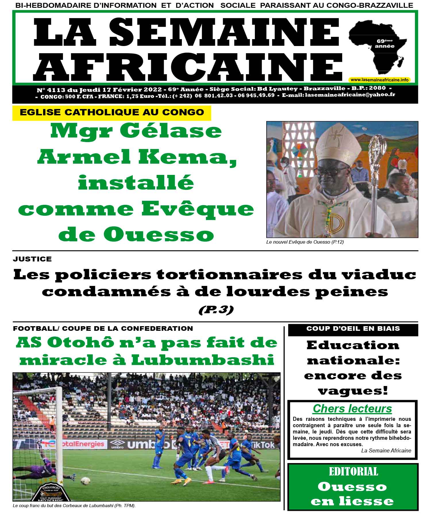 Cover La Semaine Africaine - 4113 