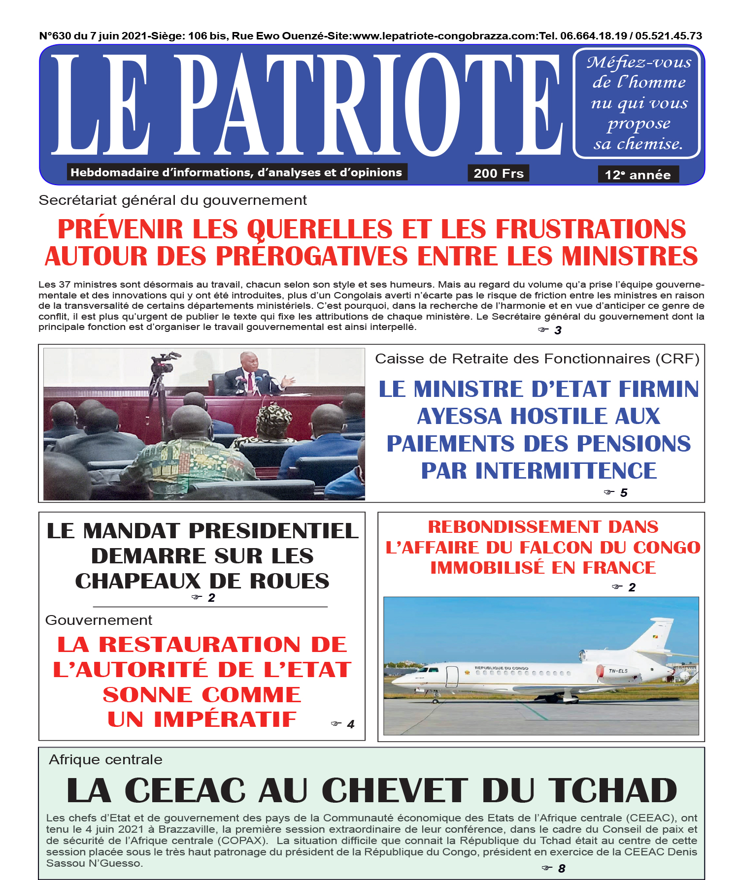 Cover Le Patriote - 630 