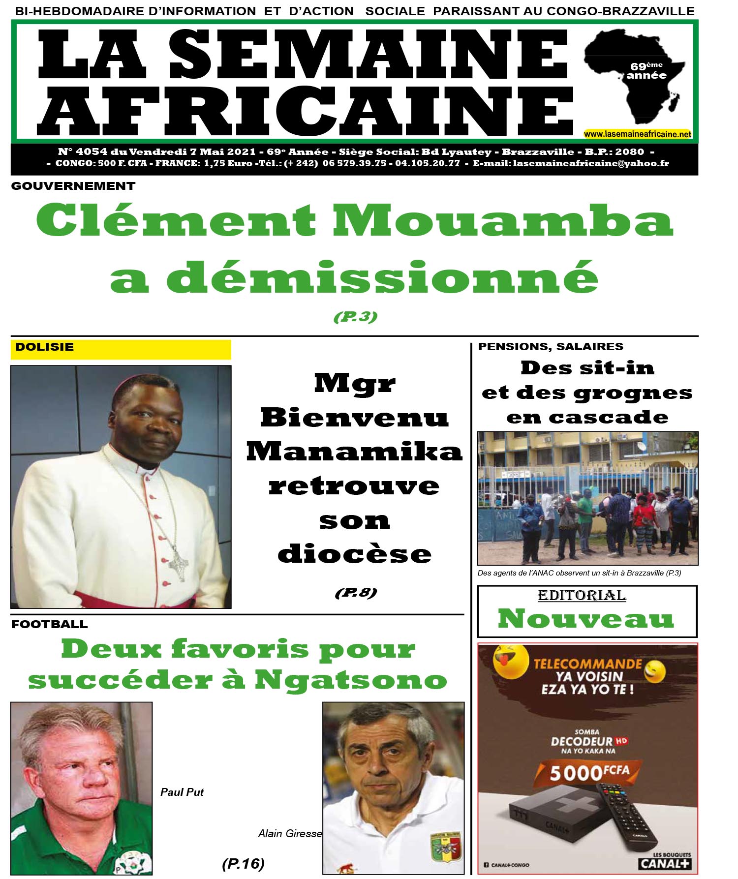 Cover La Semaine Africaine - 4054 