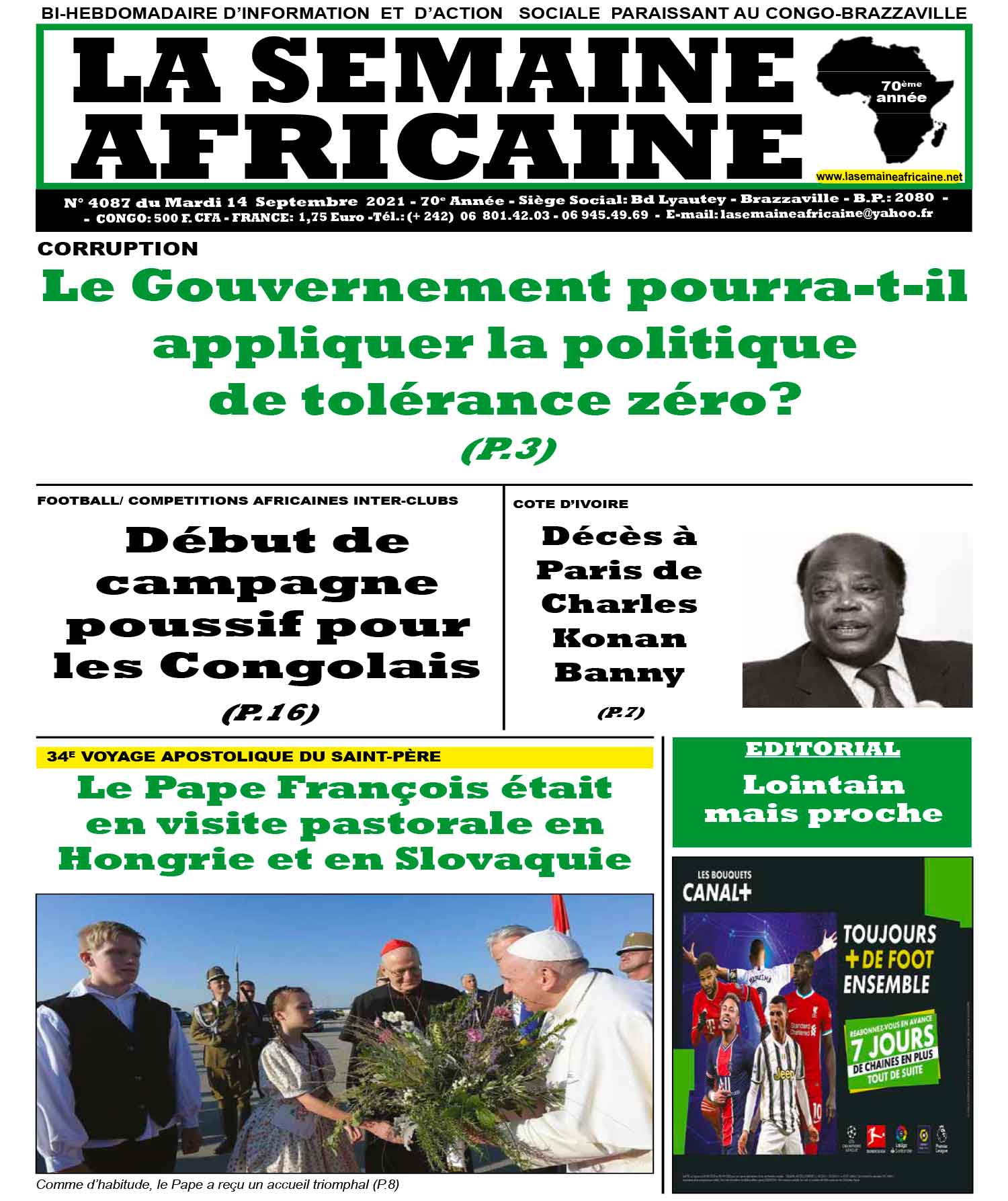 Cover La Semaine Africaine - 4088 