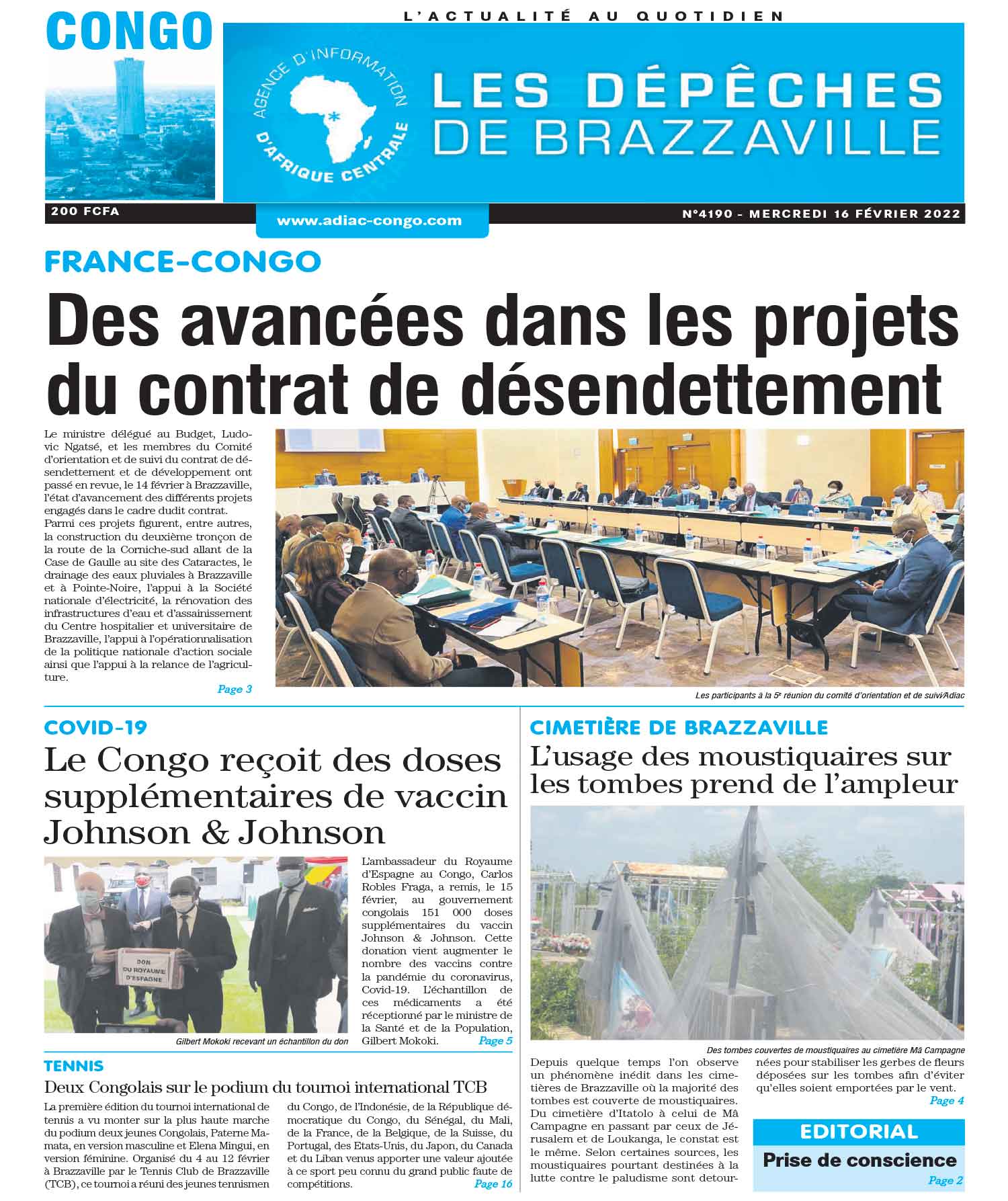 Cover Les Dépêches de Brazzaville - 4190 