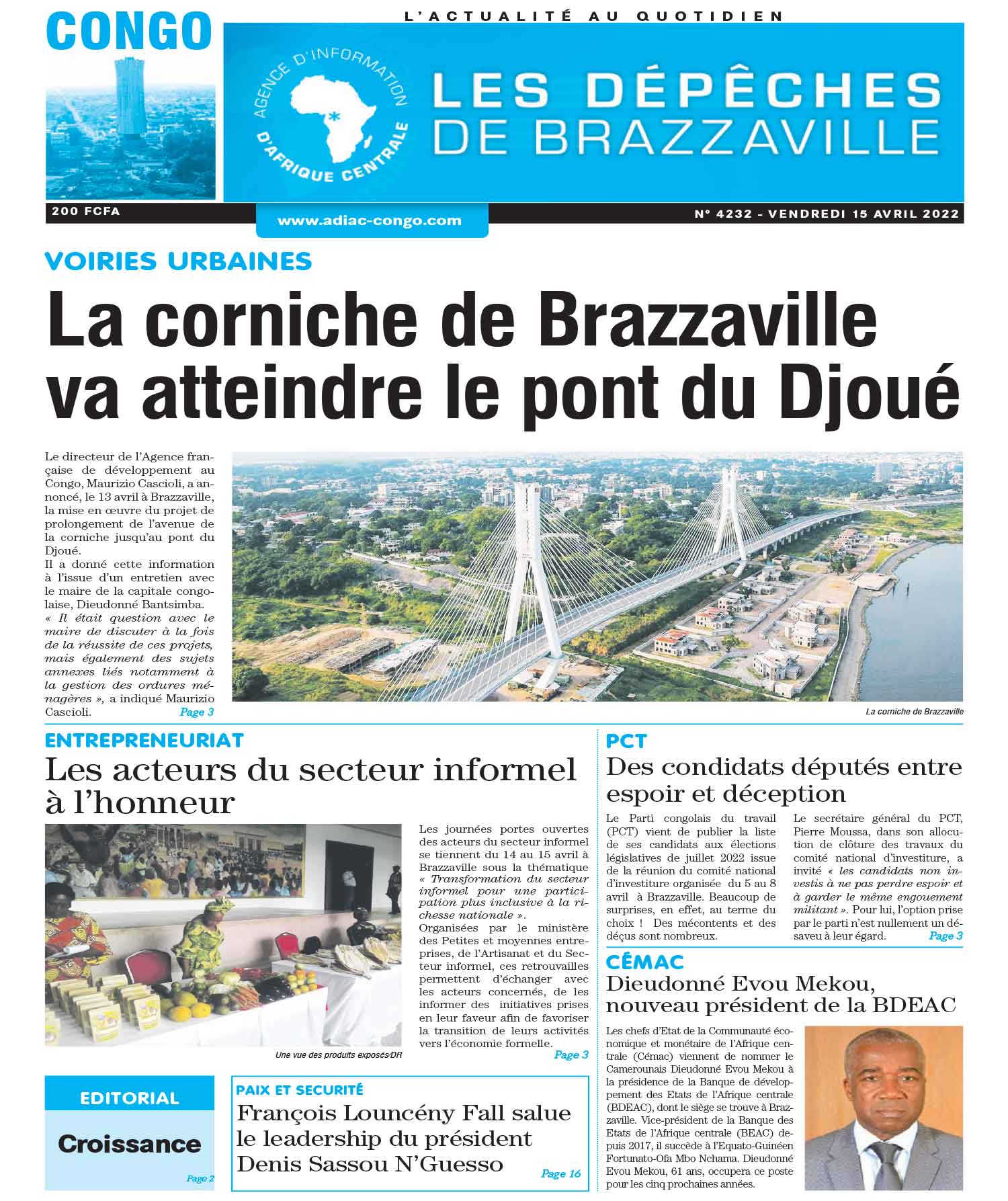 Cover Les Dépêches de Brazzaville - 4232 