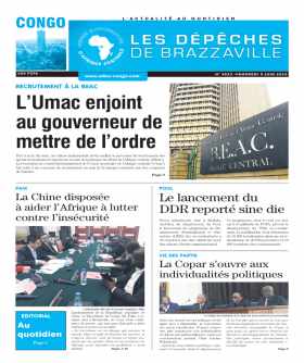 Cover Les Dépêches de Brazzaville - 4523 