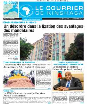 Cover Le Courrier de Kinshasa - 4344 