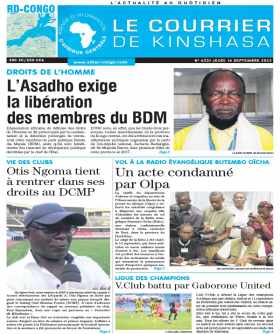 Cover Le Courrier de Kinshasa - 4337 