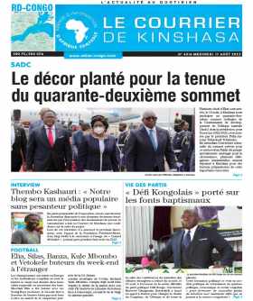 Cover Le Courrier de Kinshasa - 4316 