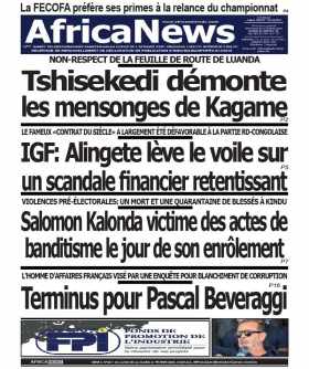Cover Africa News RDC - 2211 