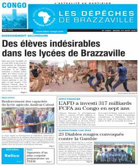 Cover Les Dépêches de Brazzaville - 4580 