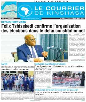 Cover Le Courrier de Kinshasa - 4597 