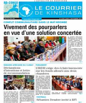 Cover Le Courrier de Kinshasa - 4329 