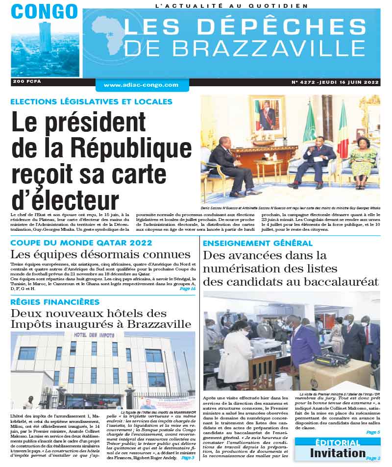 Cover Les Dépêches de Brazzaville - 4272 