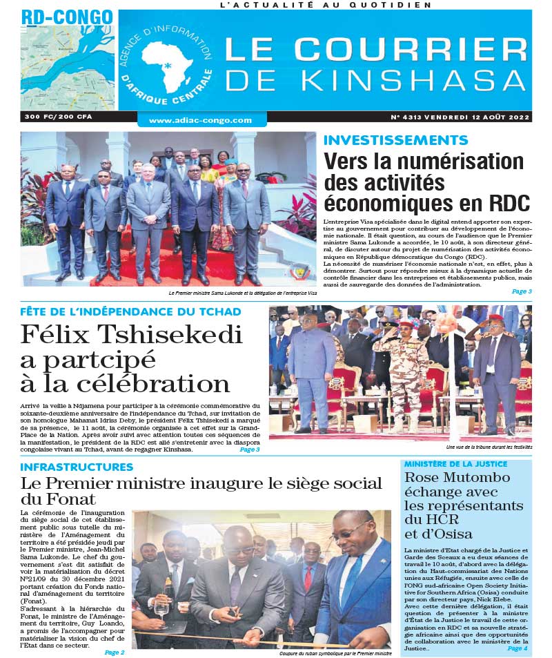 Cover Le Courrier de Kinshasa - 4313 