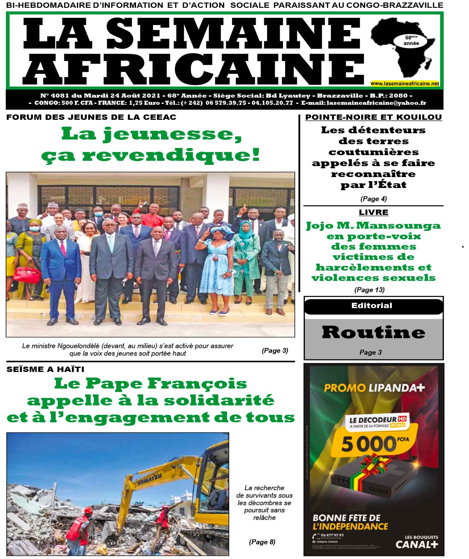Cover La Semaine Africaine - 4081 