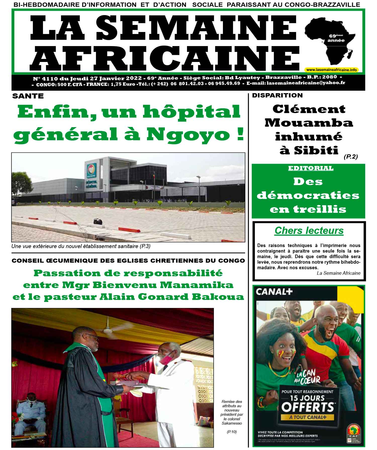 Cover La Semaine Africaine - 4110 