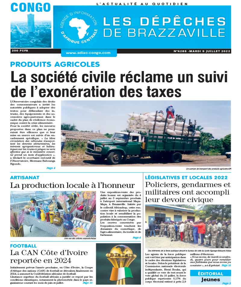 Cover Les Dépêches de Brazzaville - 4285 