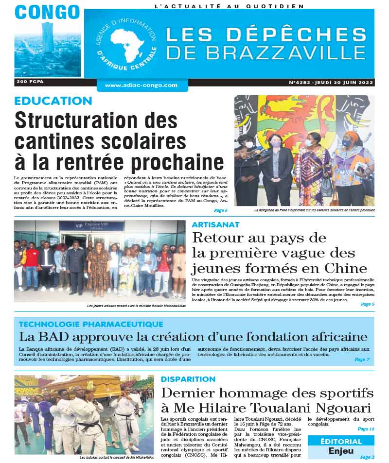 Cover Les Dépêches de Brazzaville - 4282 
