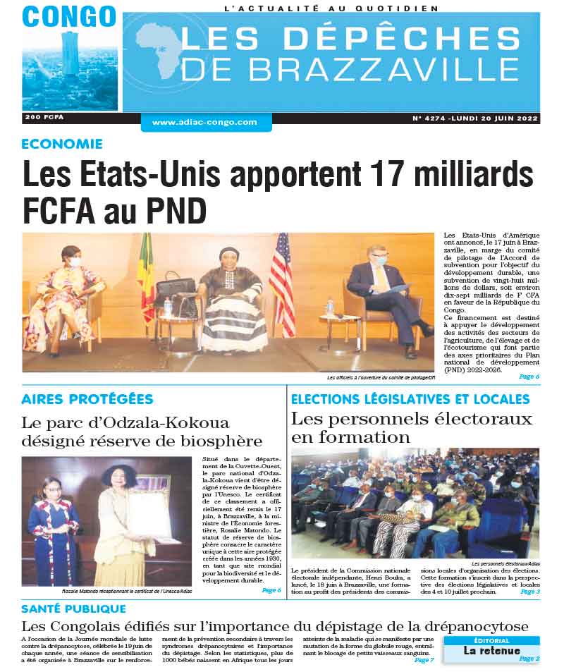 Cover Les Dépêches de Brazzaville - 4274 