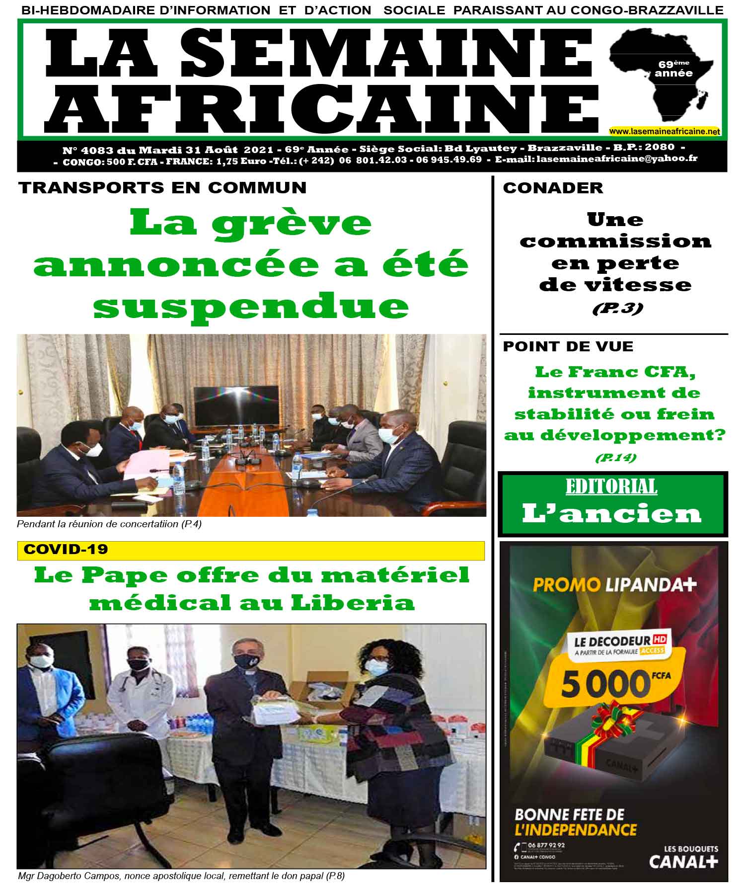 Cover La Semaine Africaine - 4083 
