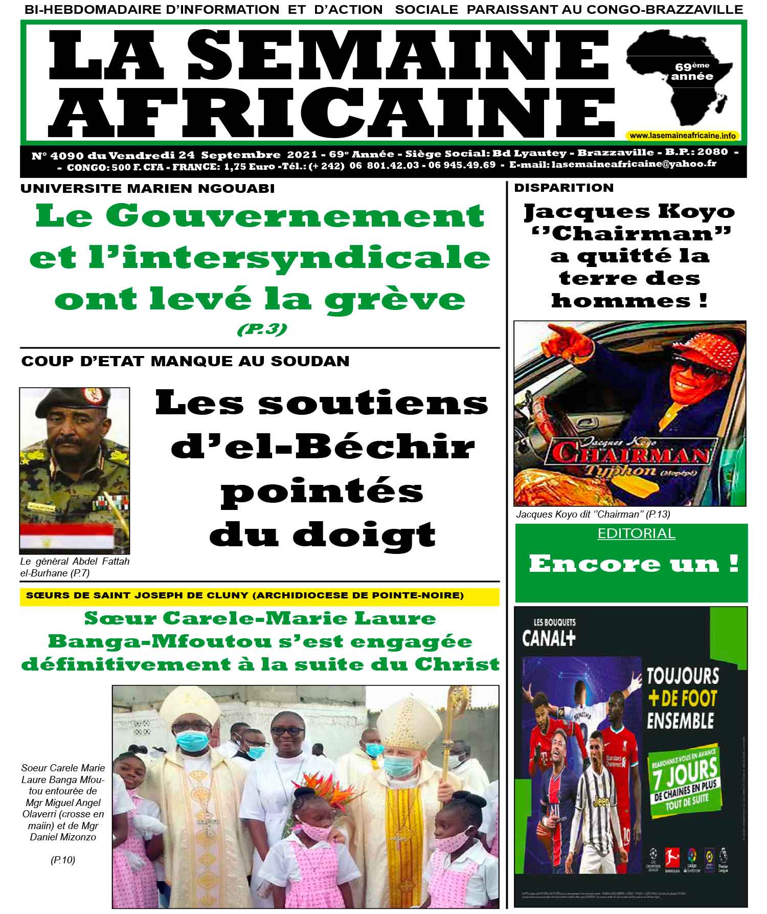 Cover La Semaine Africaine - 4090 