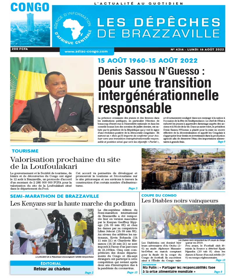 Cover Les Dépêches de Brazzaville - 4314 